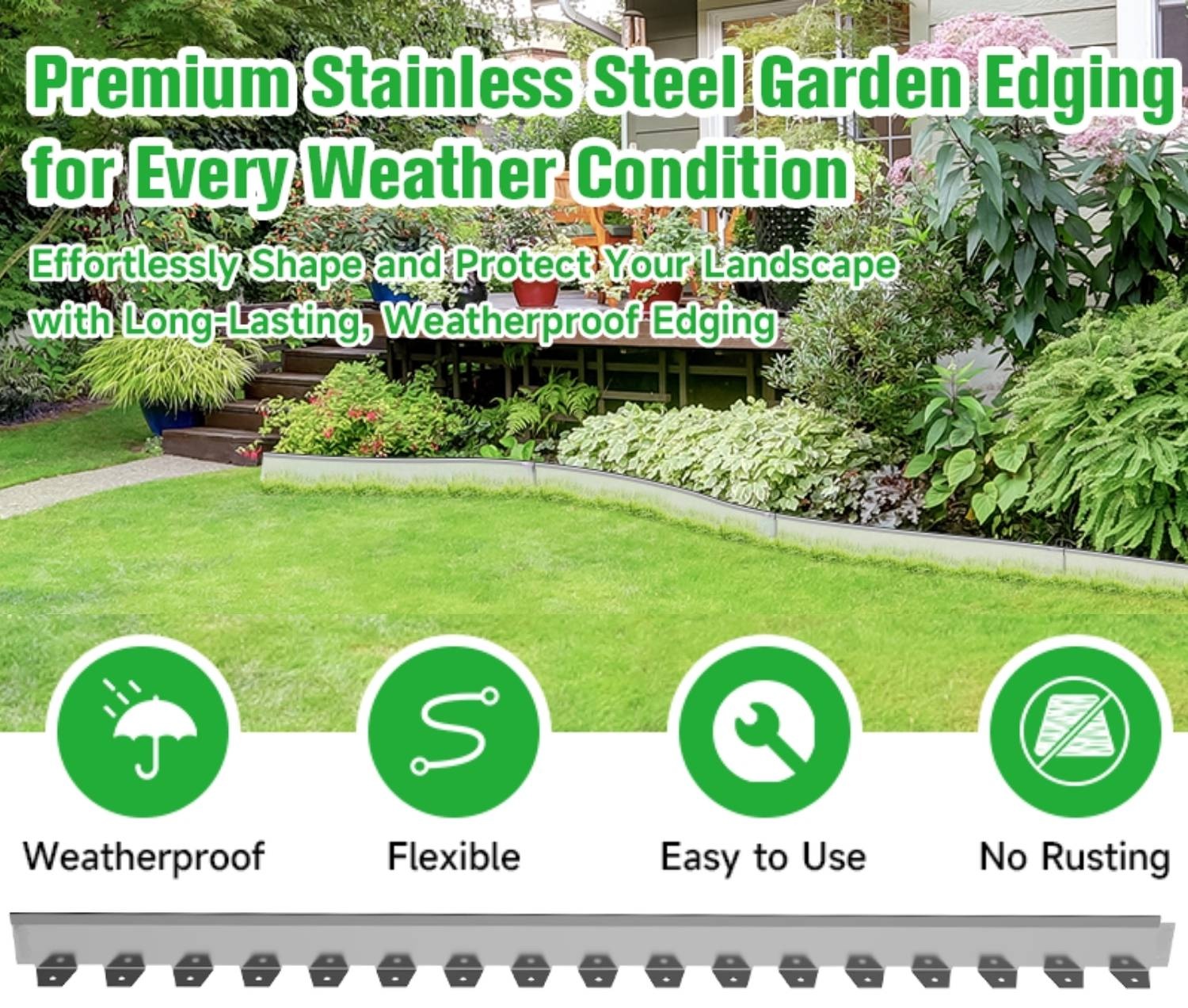 best stainless steel garden edging strip 